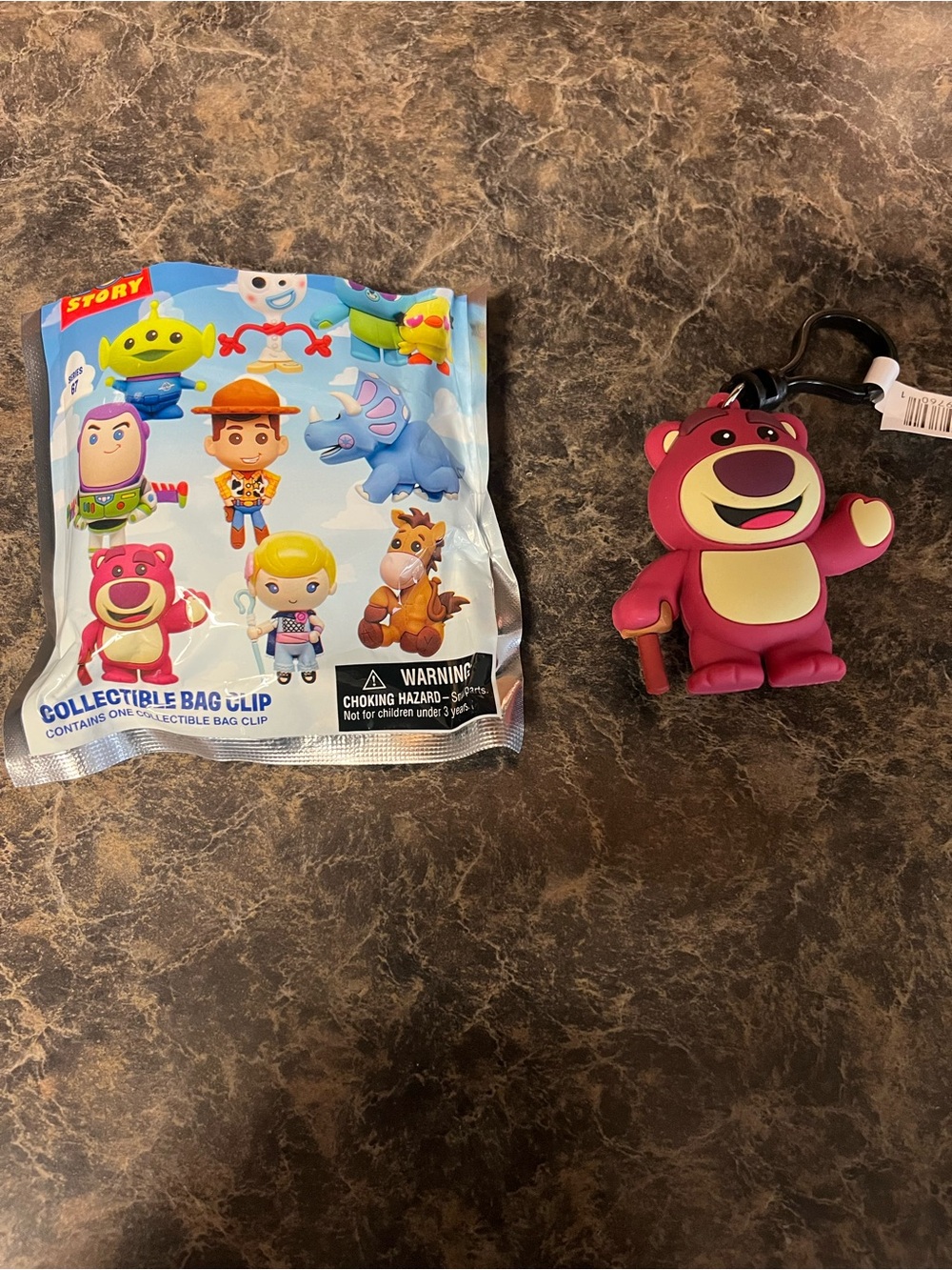 Lotso Collectible Bag Clip Keychain - Pink Bear